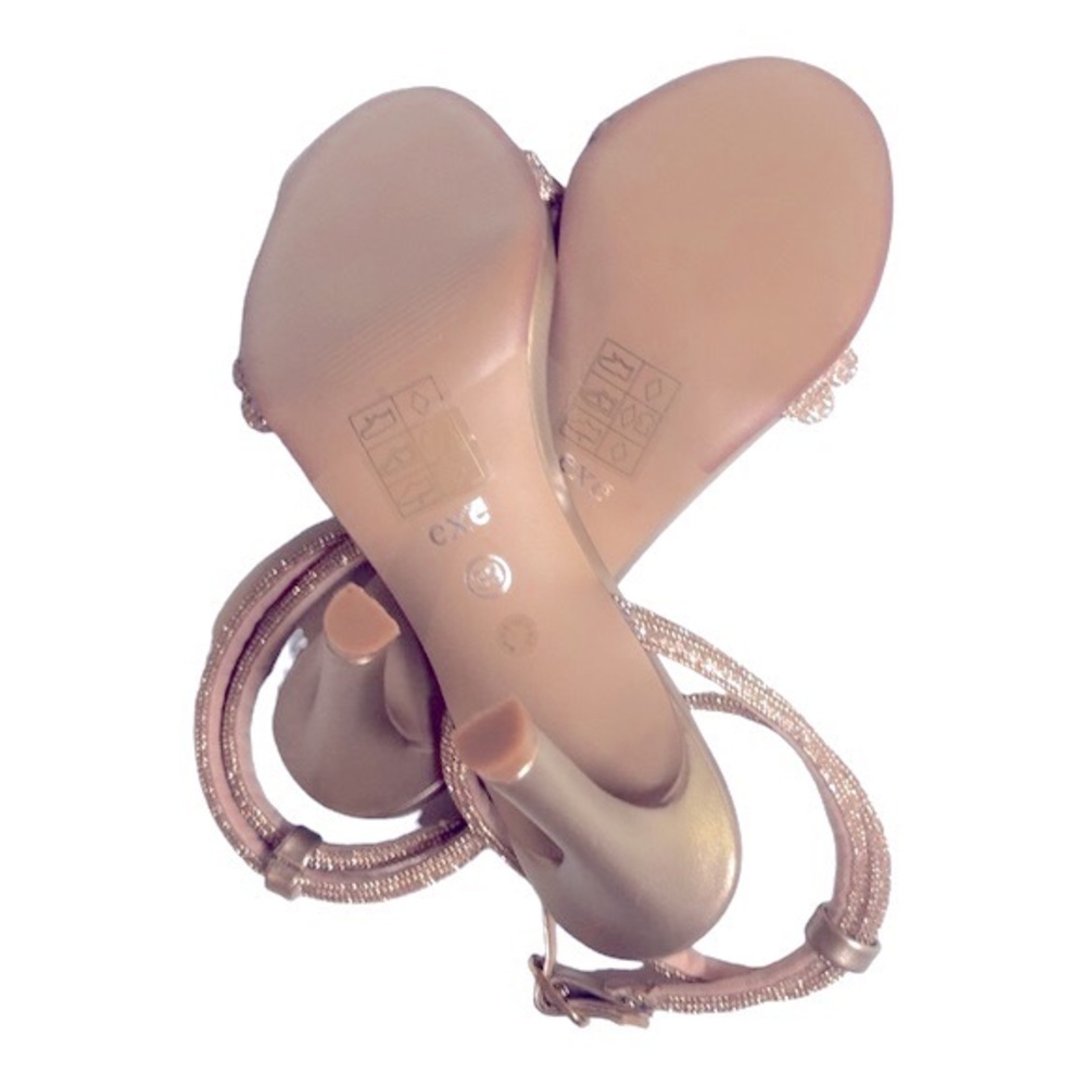 EXE’ High Heels Gold Sandals -Evening Handbag - Picture 6 of 12